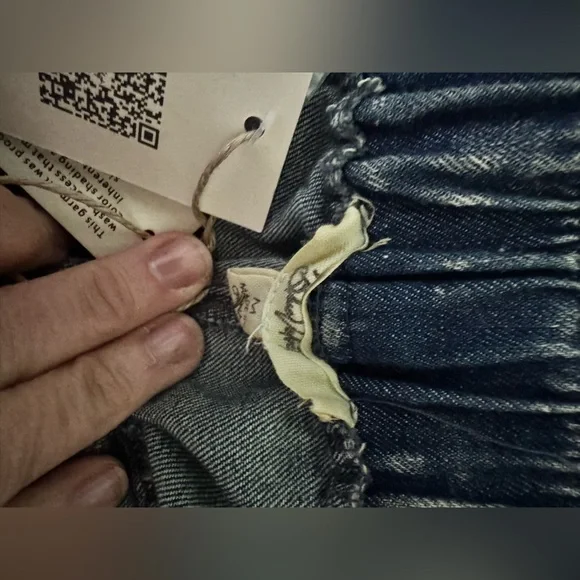 Blue Velvet lightweight patchwork heart embroidered jeans medium nwt - Picture 9 of 13